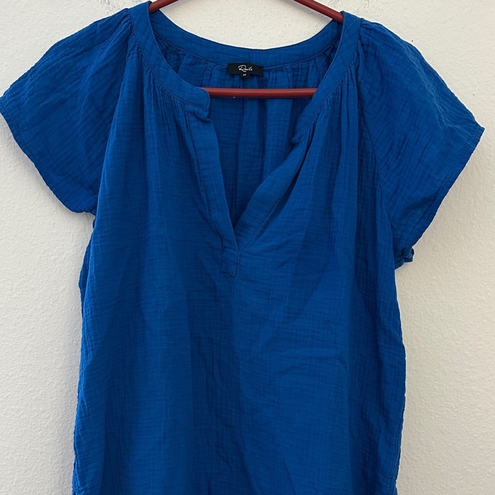 Blue rails guaze Women's Top